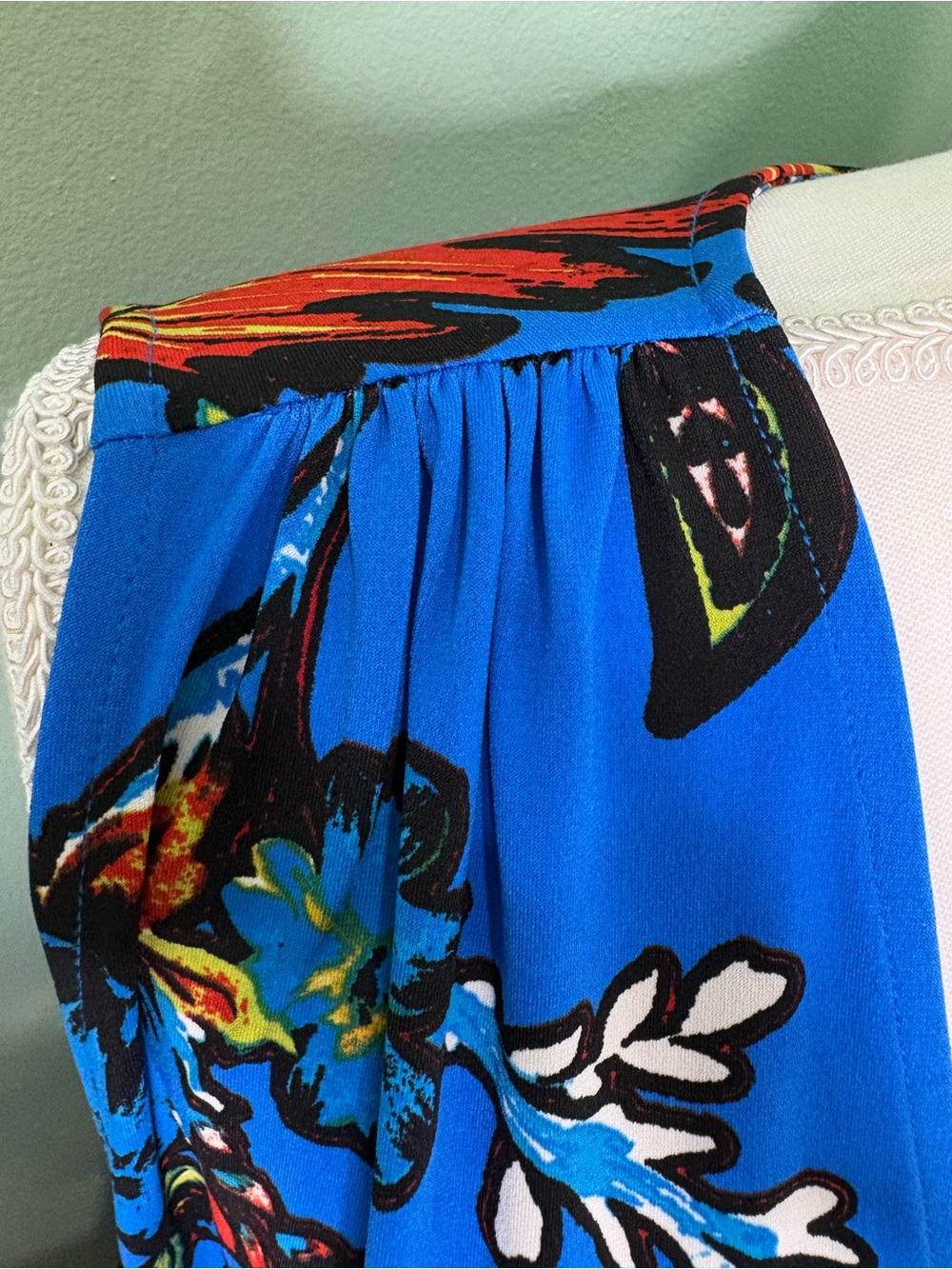 Philosophy Bright Blue Floral V-Neck Maxi Dress - Picture 7 of 9